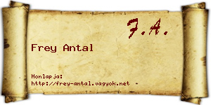 Frey Antal névjegykártya